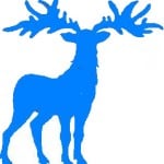 blue reindeer