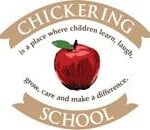 Chickering red apple with school mission statement.