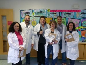 Picture of the judges at the Science Fair.