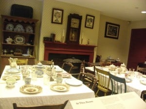 In the Mill Girls' Boarding House - an example of a typical dining room.