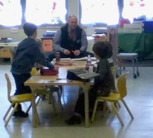 Preschoolers enjoying lunch in their classroom